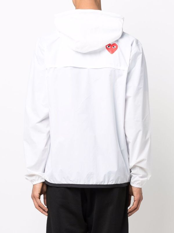Comme des Garçons PLAY x K-Way Anorak White