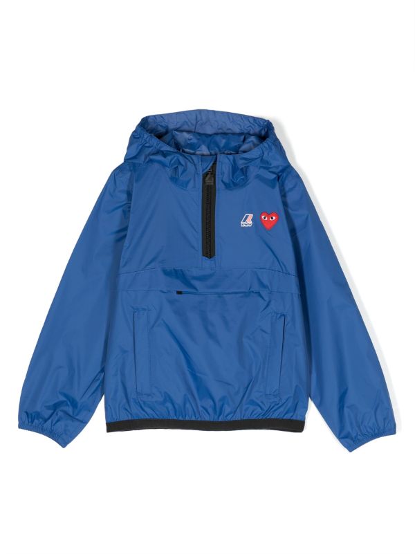 Comme des Garcons Play Kids anorak - Kids K-Way Anorak in Blue