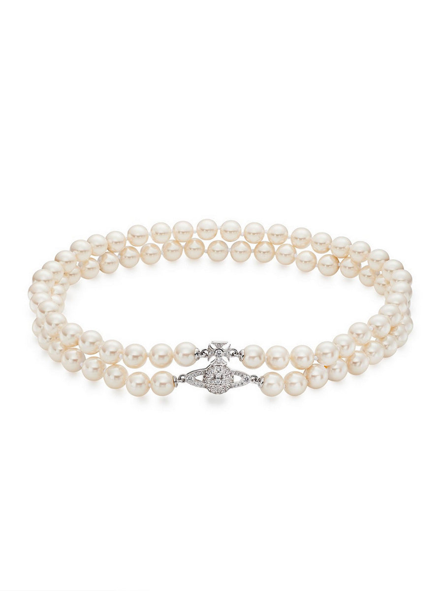 Vivienne WestwoodGraziella Pearl Choker in Platinum