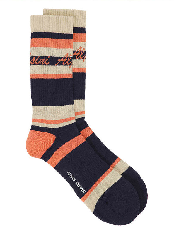 Alpini Socks in Alpini Navy from Henrik Vibskov