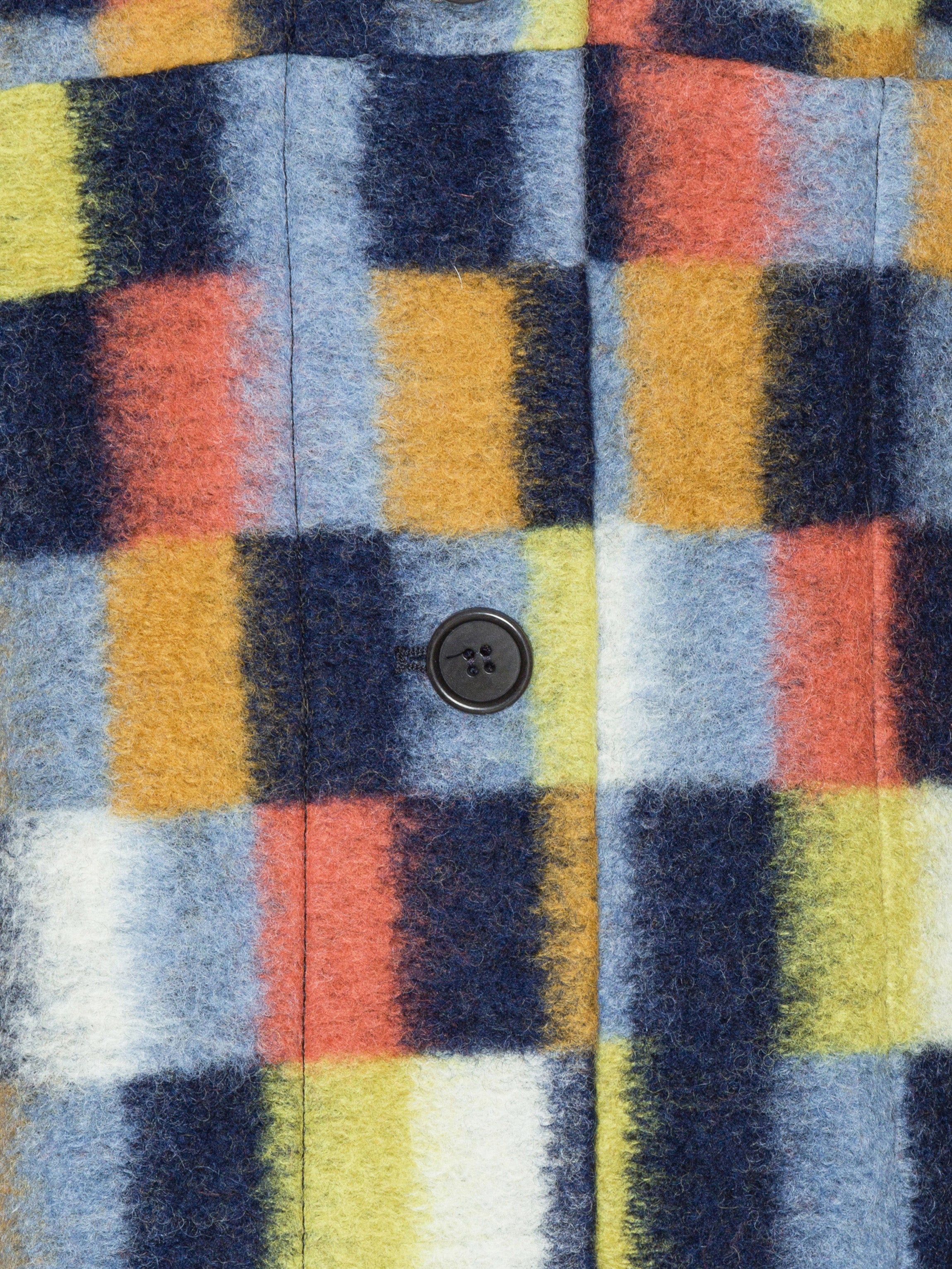 Banana Coat - Brushed Squares-[-Henrik Vibskov-3