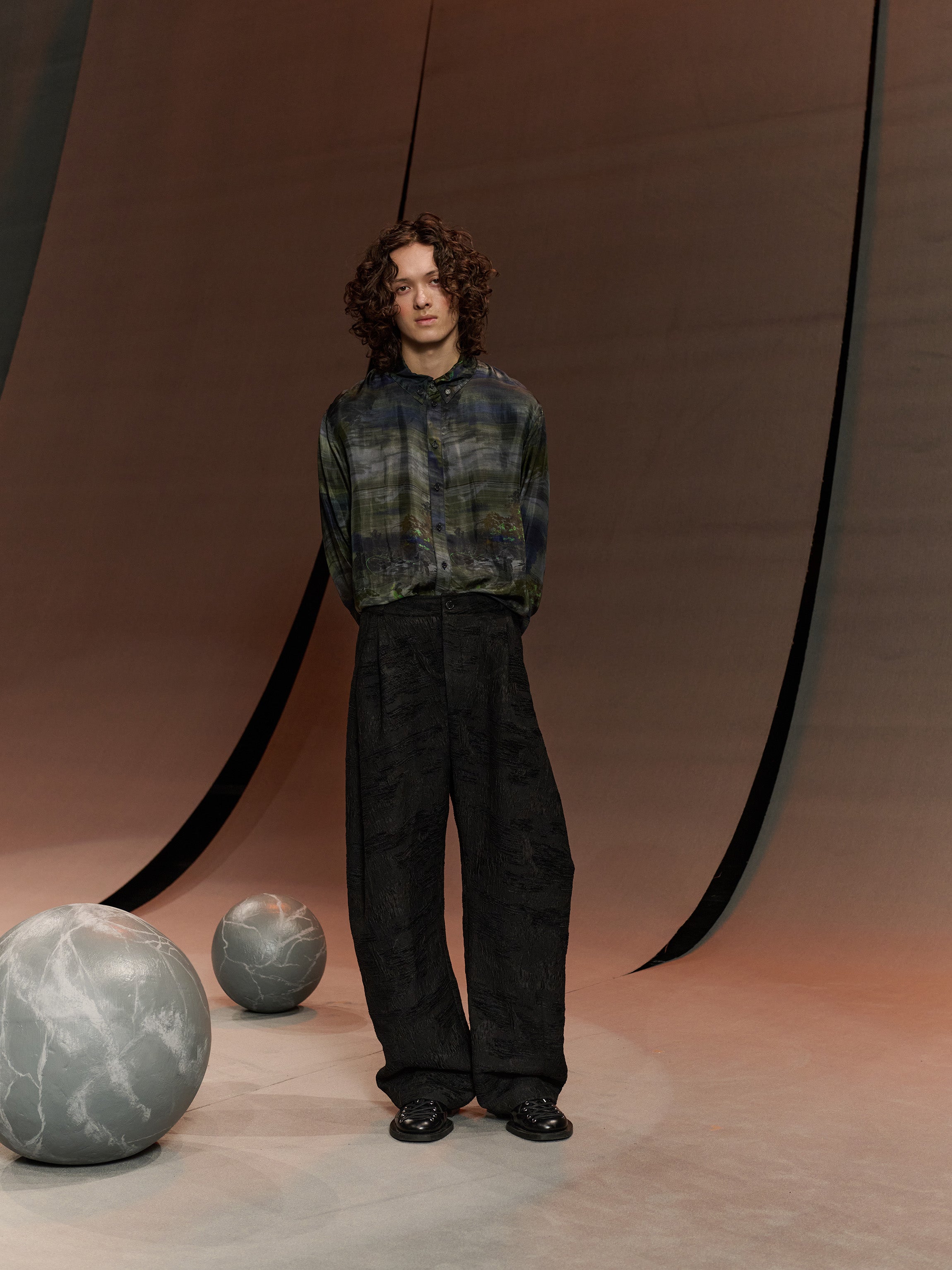 Block Shirt in Fishes Light from Henrik Vibskov