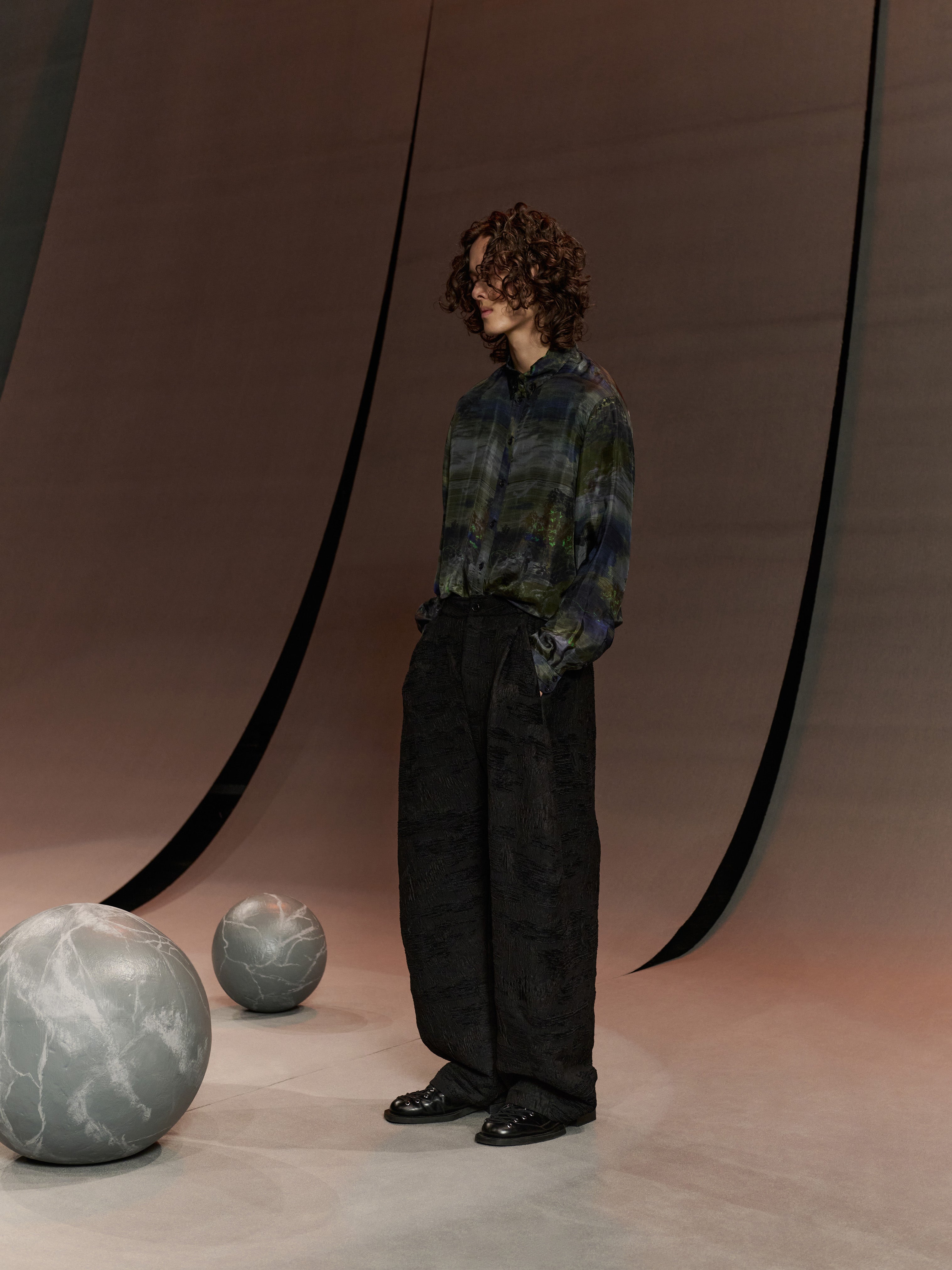 Block Shirt in Fishes Light from Henrik Vibskov