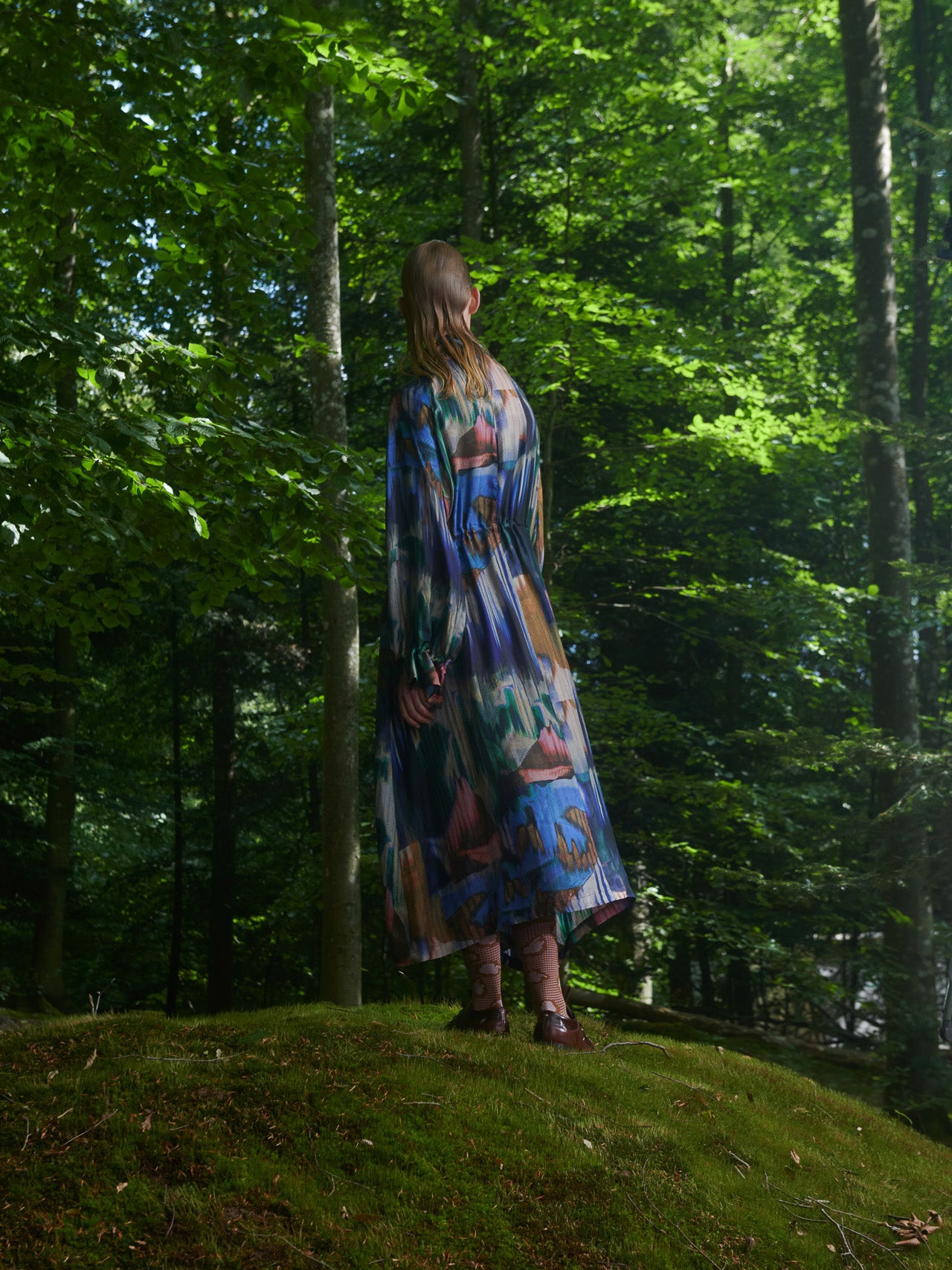 Exhale Parka in Multi Brush Drips from Henrik Vibskov