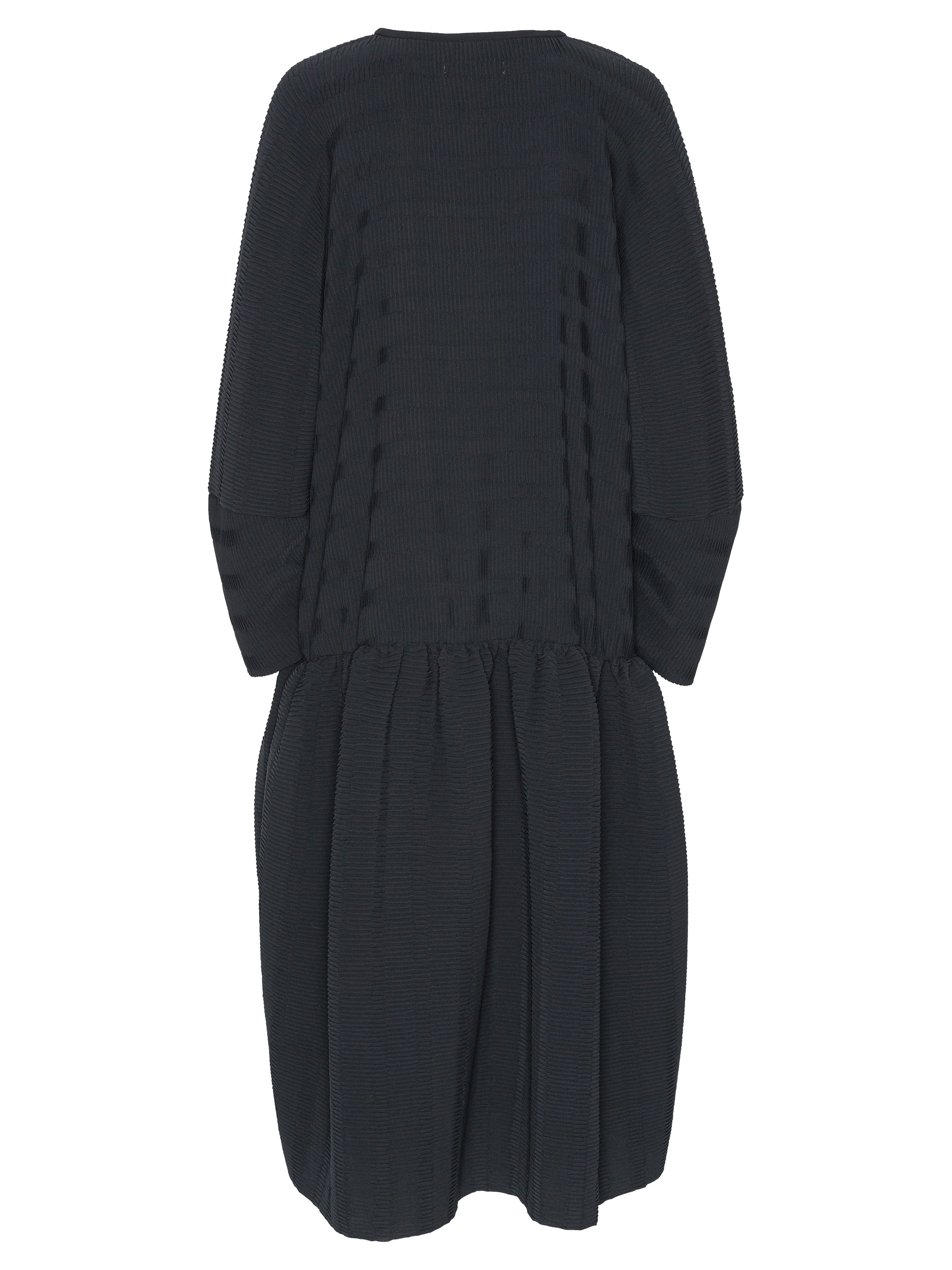 Hilly Plisse Dress - Black-[-Henrik Vibskov-2