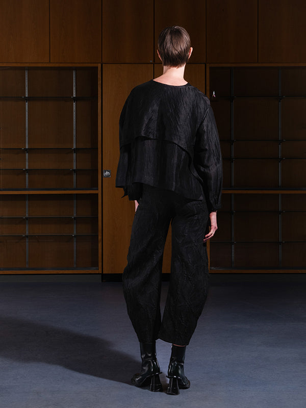 Henrik Vibskov - Keyhole Silk Blouse in Black