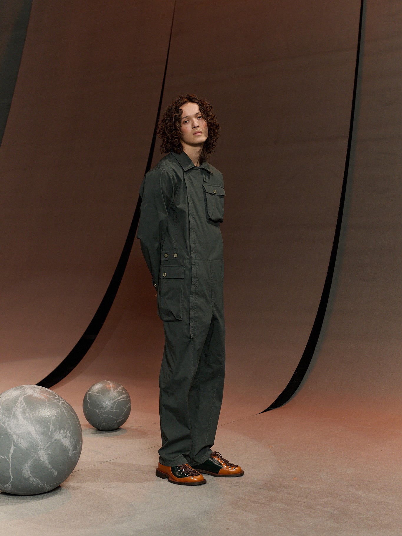 Middle Jumpsuit in Dark Petrol from Henrik Vibskov