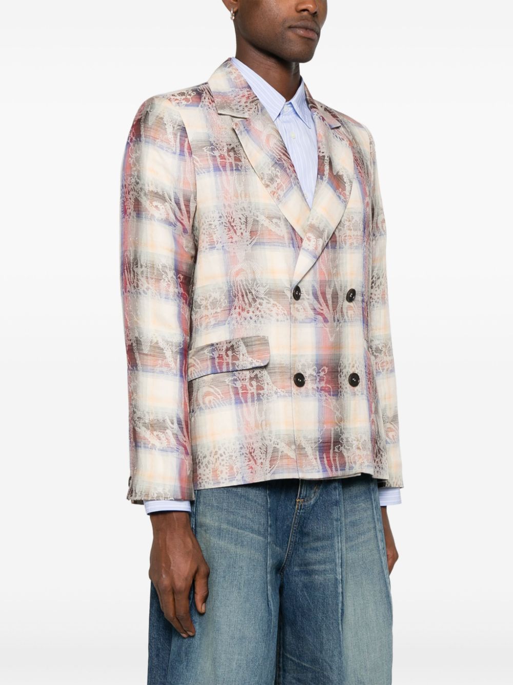 Motif Blazer in 8 Arm Check Charm from Henrik Vibskov