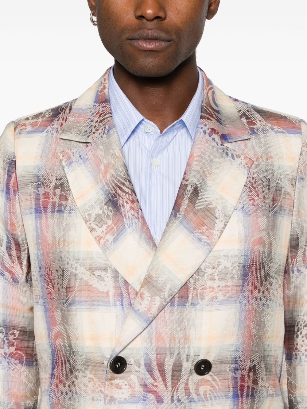 Motif Blazer in 8 Arm Check Charm from Henrik Vibskov