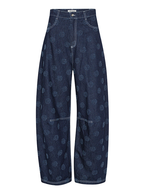 Post Denim Pants in Needle Punch Dots from Henrik Vibskov