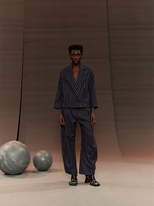Shady Suit Jacket in Pinstripe from Henrik Vibskov