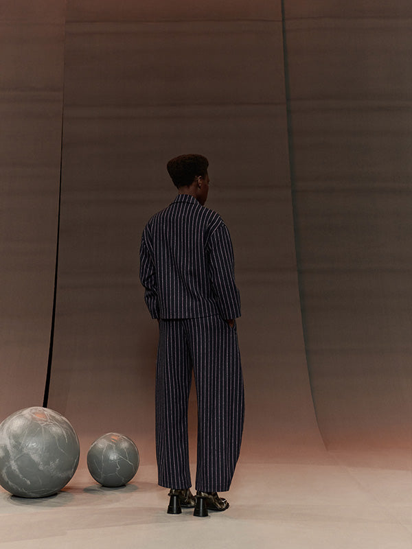 Shady Suiting Pants in Pinstripe from Henrik Vibskov