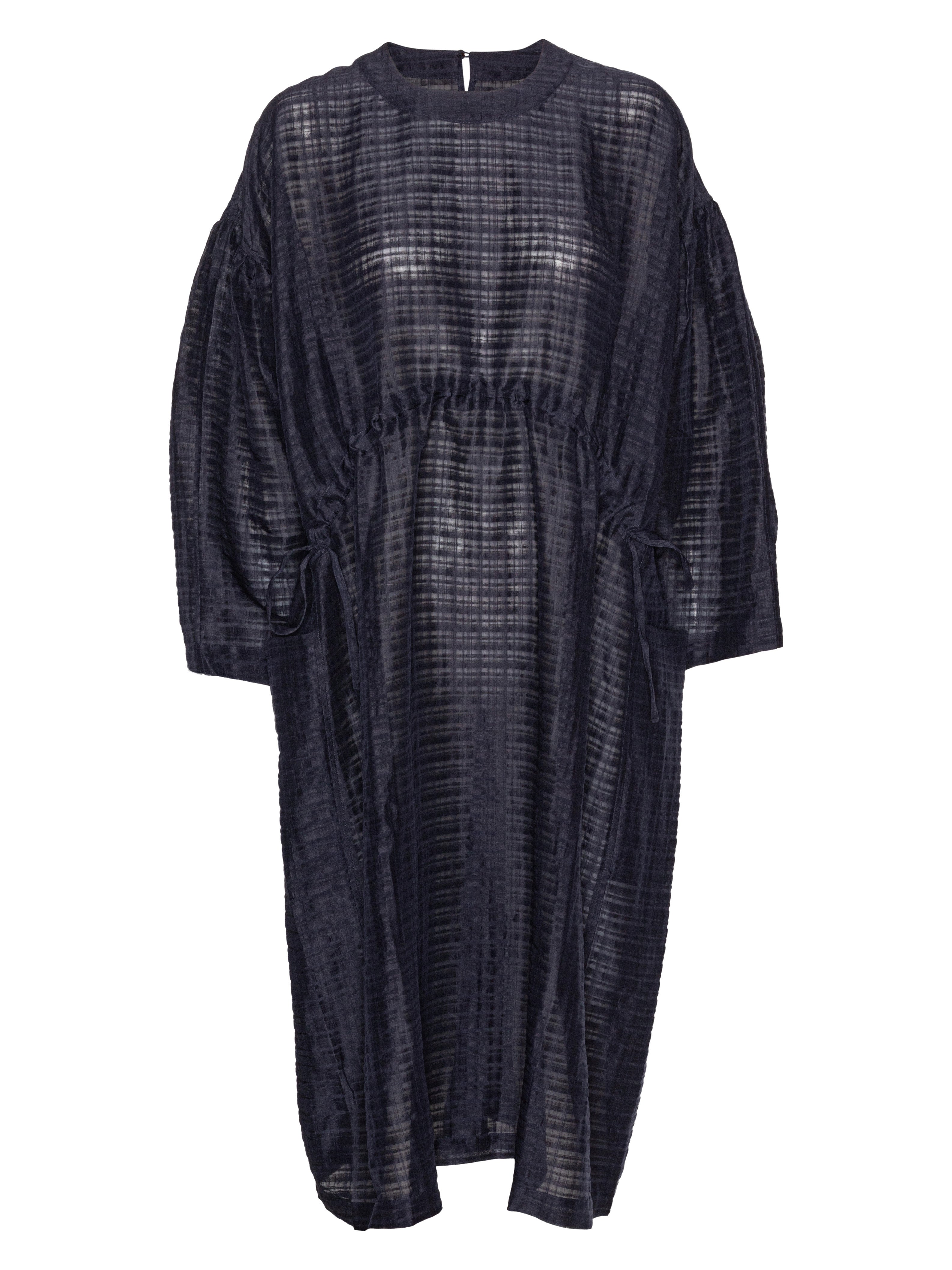 Navy long sleeve dress from Henrik Vibskov on a white background