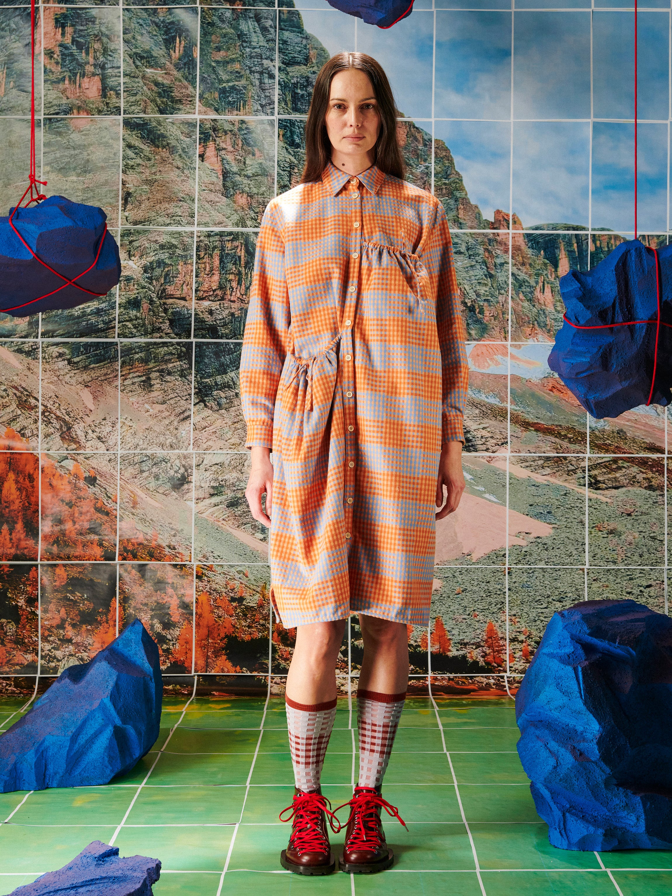 String Dress - Zuzu Checks-[-Henrik Vibskov-4