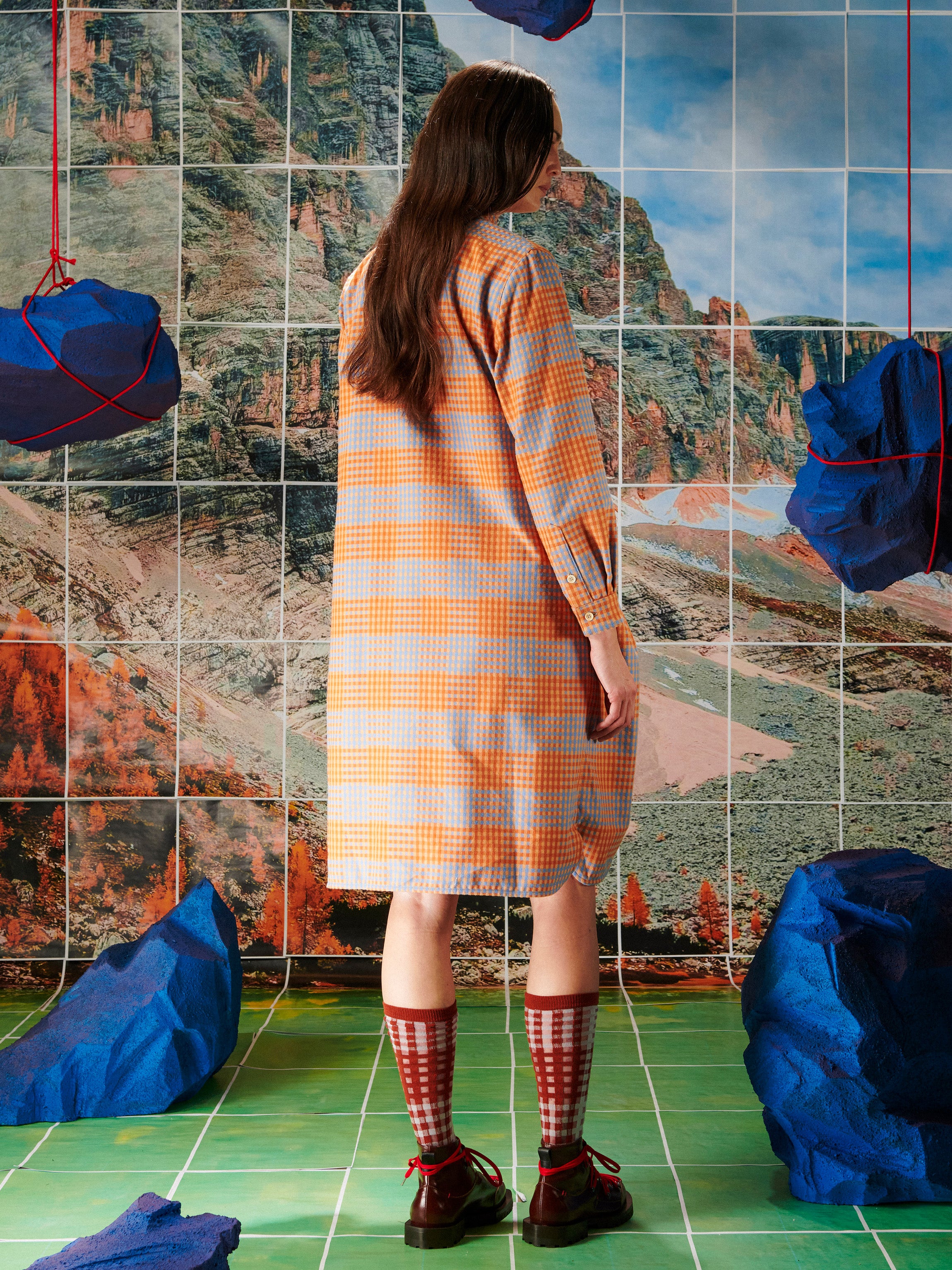 String Dress - Zuzu Checks-[-Henrik Vibskov-5