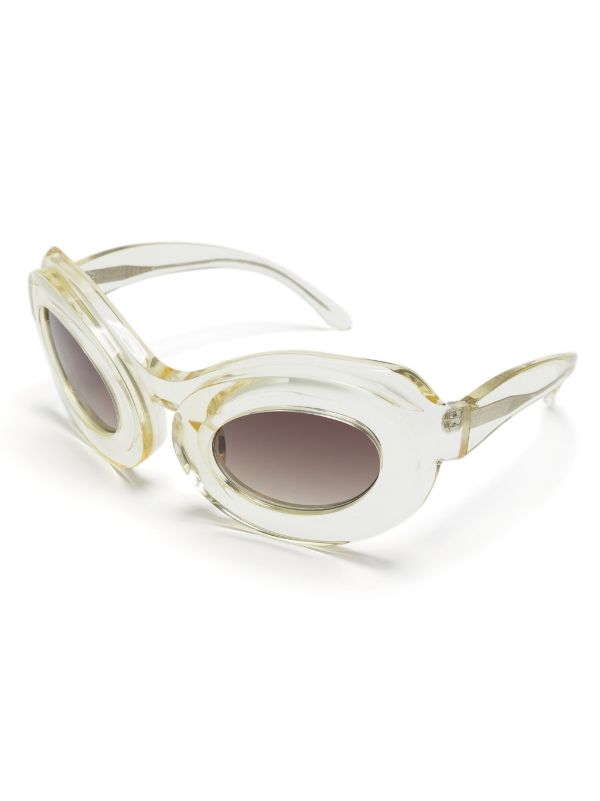 Henrik Vibskov - Tyler Sunglasses in Transparent Yellow Brown