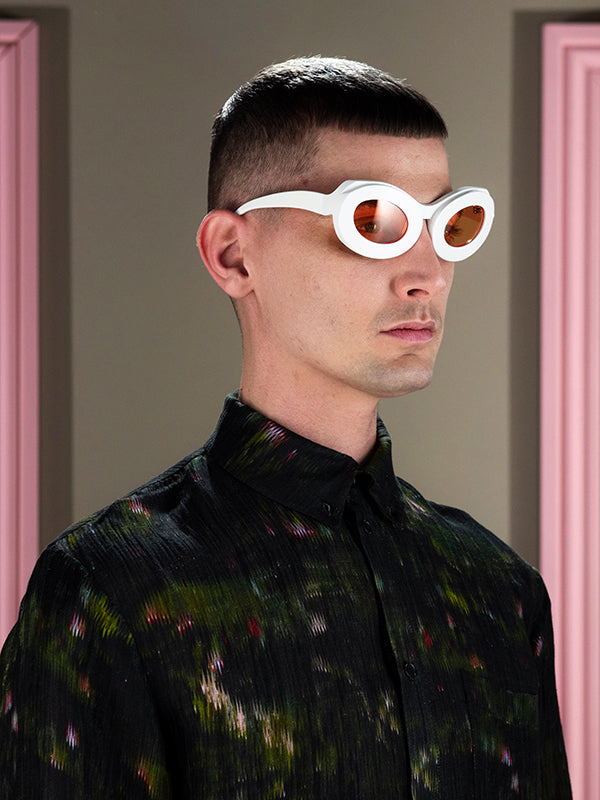 Henrik Vibskov - Tyler Sunglasses in White Orange