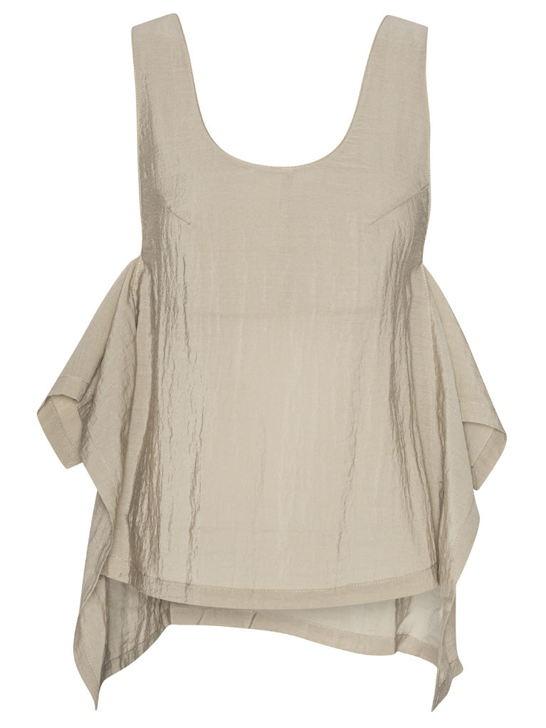 Uncut Top in Cold Beige from Henrik Vibskov