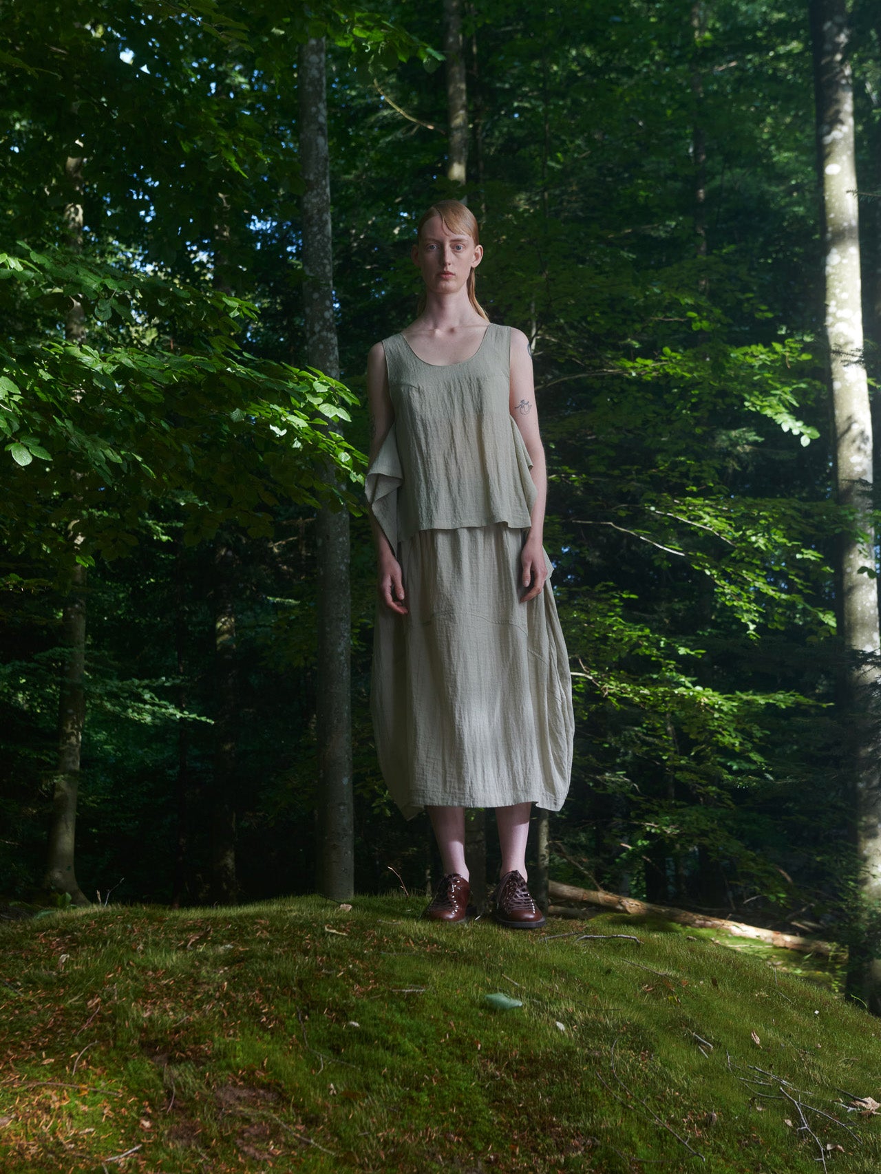 Uncut Top in Cold Beige from Henrik Vibskov