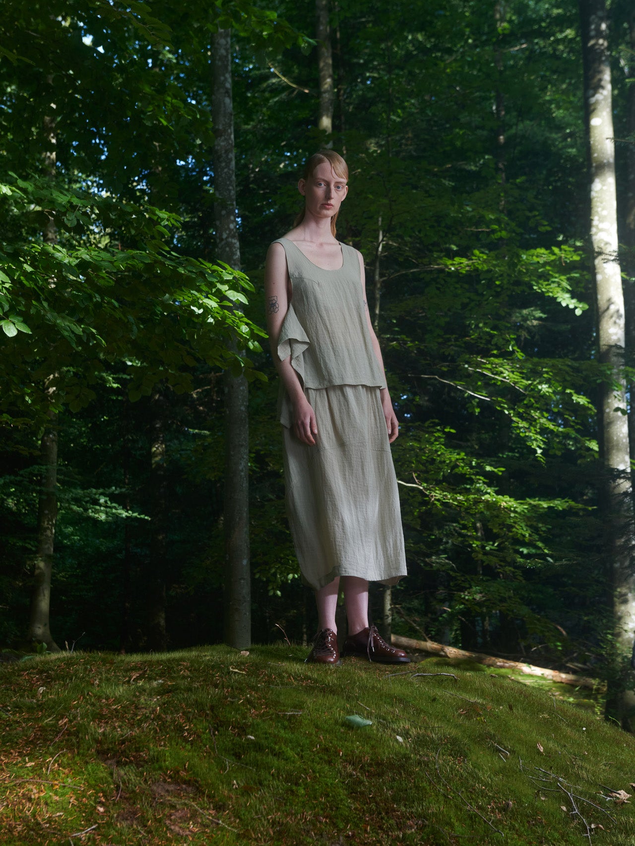 Uncut Top in Cold Beige from Henrik Vibskov