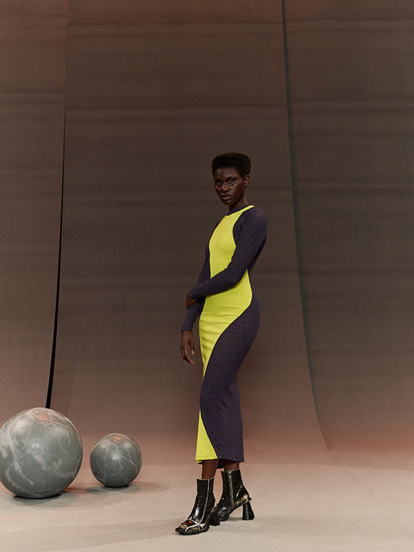 Vertigo Dress in Jersey BiColor from Henrik Vibskov