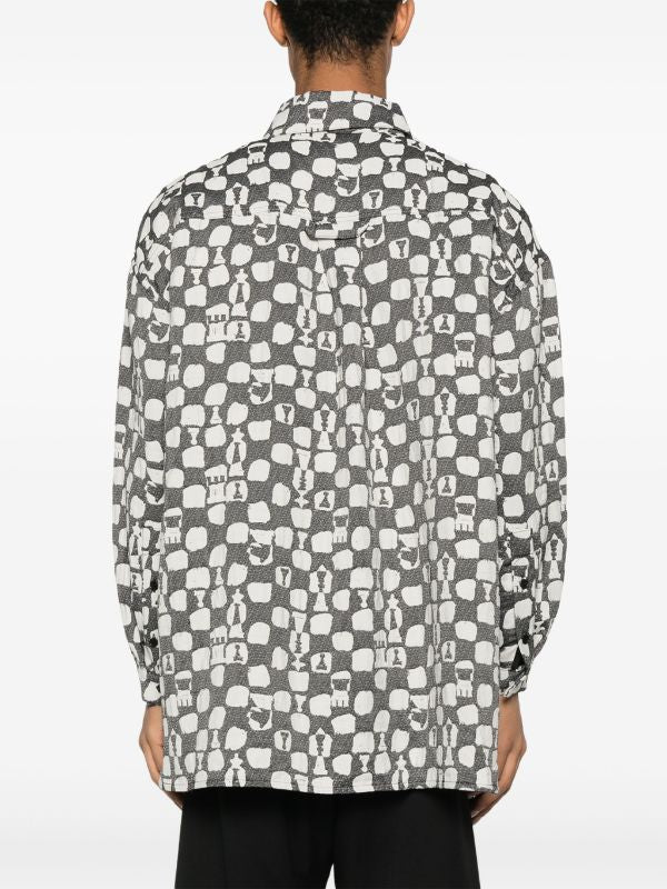 Big Shirt - Black White Chess-[-Henrik Vibskov-7