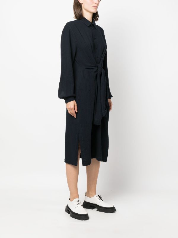 Mars Shirt Dress in  Indigo Stripes 
