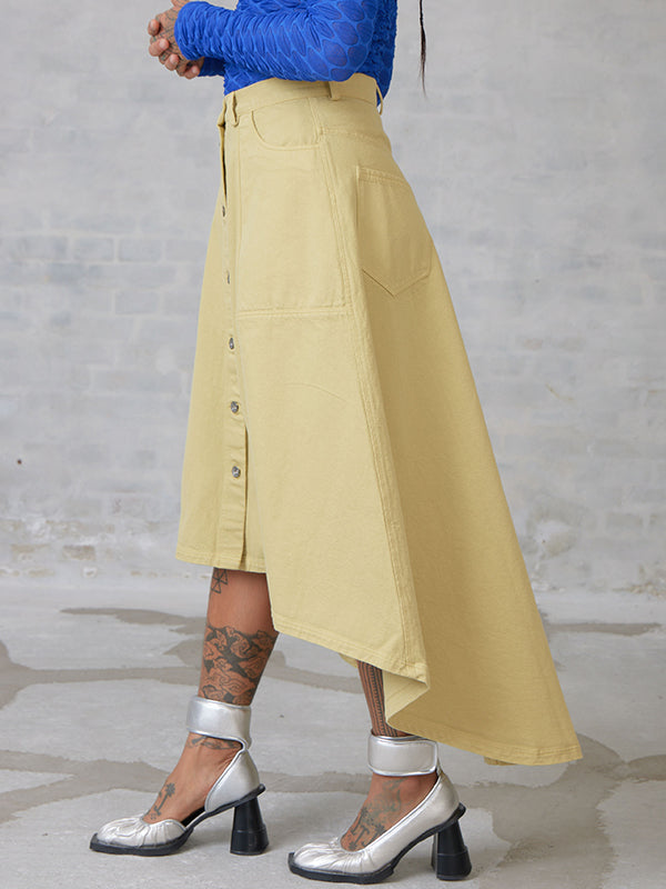 Henrik Vibskov  - Regain Denim Skirt in Hemp
