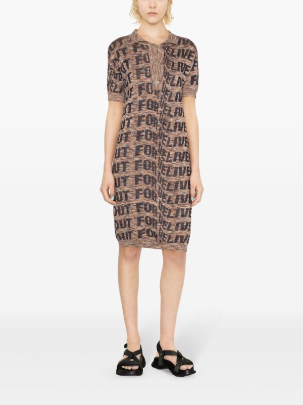 Henrik Vibskov │ Signed Polo Dress in Black Delivery Melange