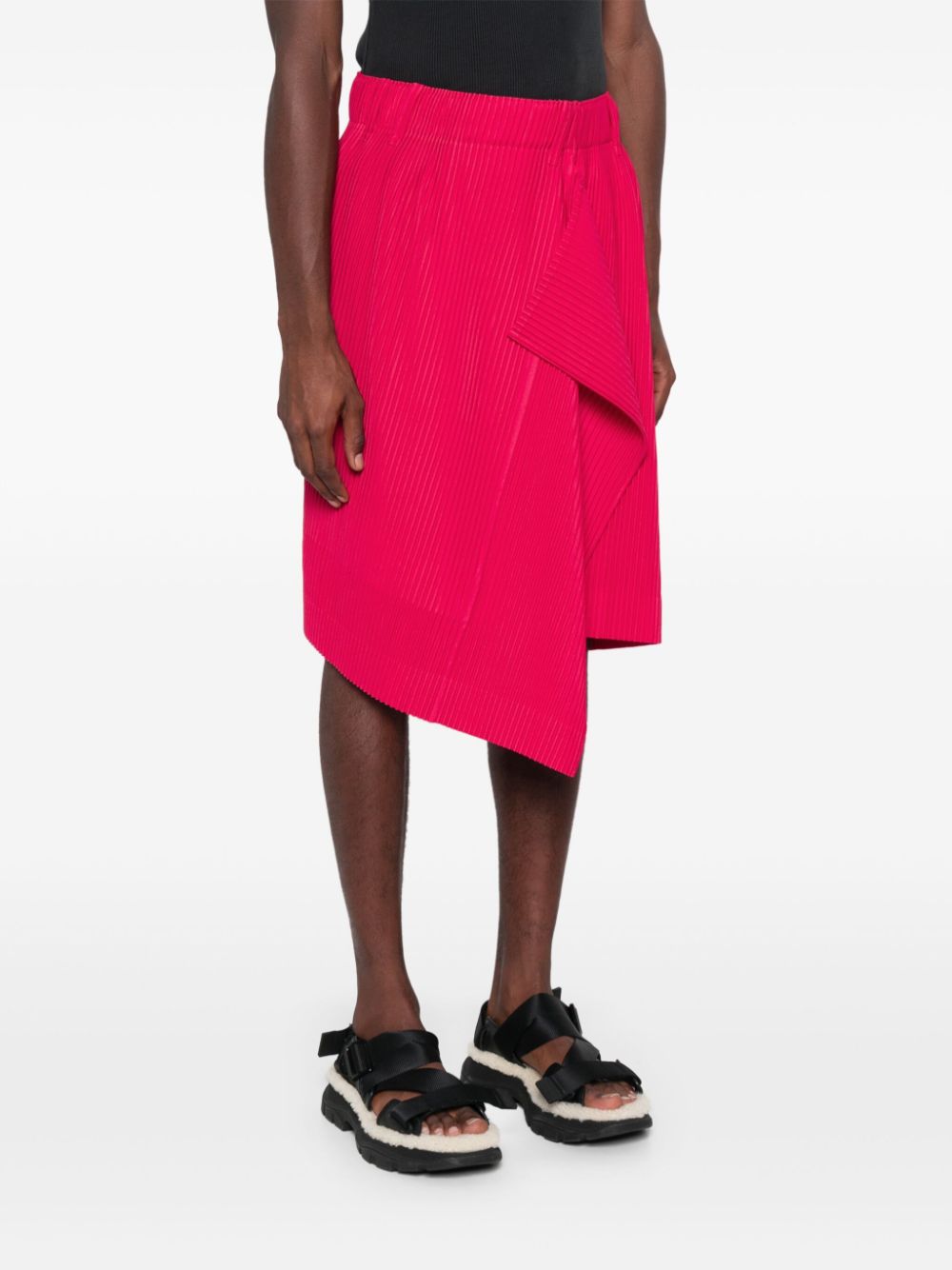 Issey Miyake Homme Plisse - Rectangle skirt in Cherry Red