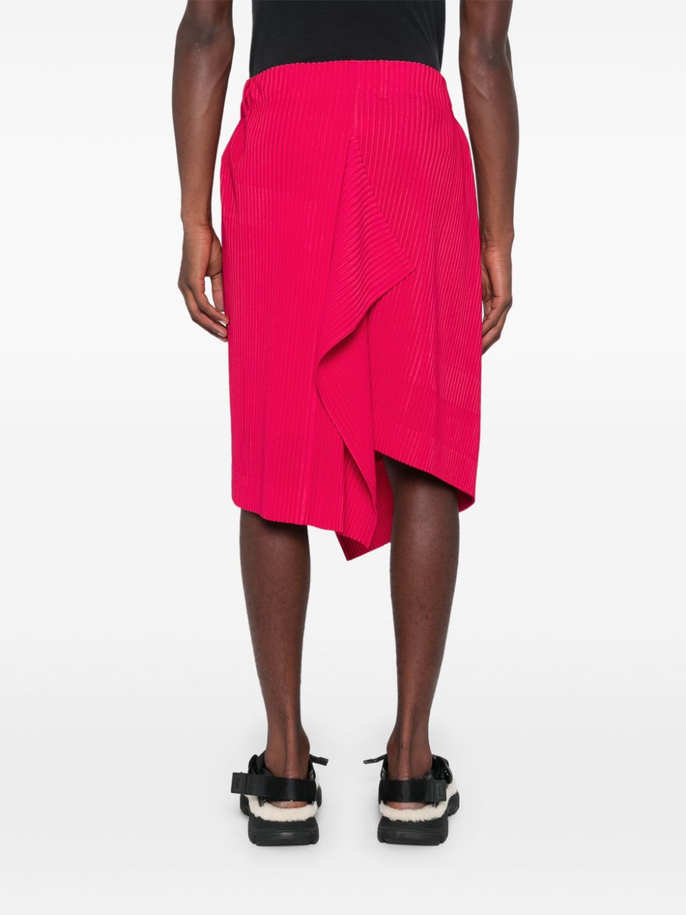 Issey Miyake Homme Plisse - Rectangle skirt in Cherry Red