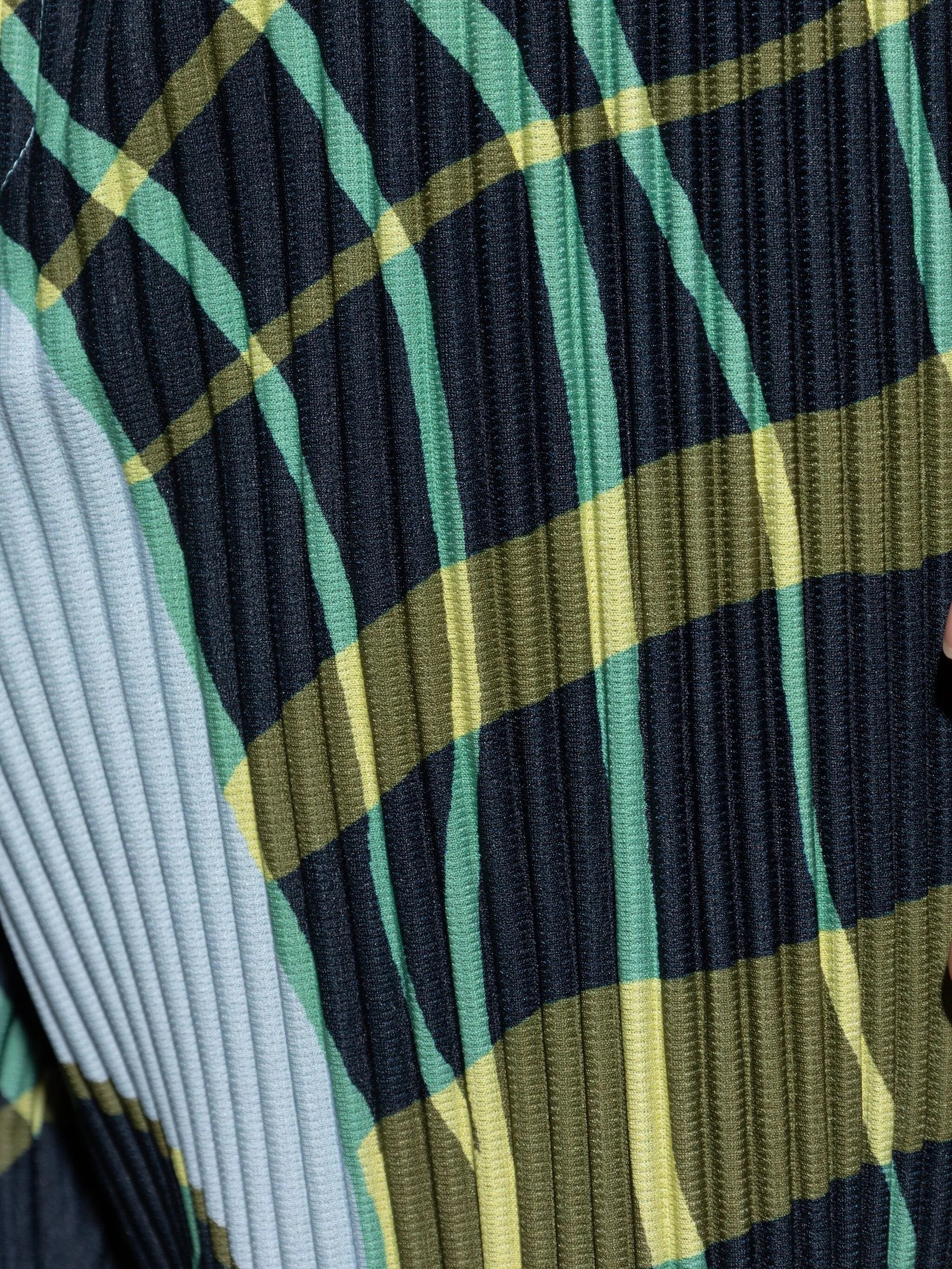 Windswept Plaid Shorts in Blue Gray from Homme Plissé Issey Miyake