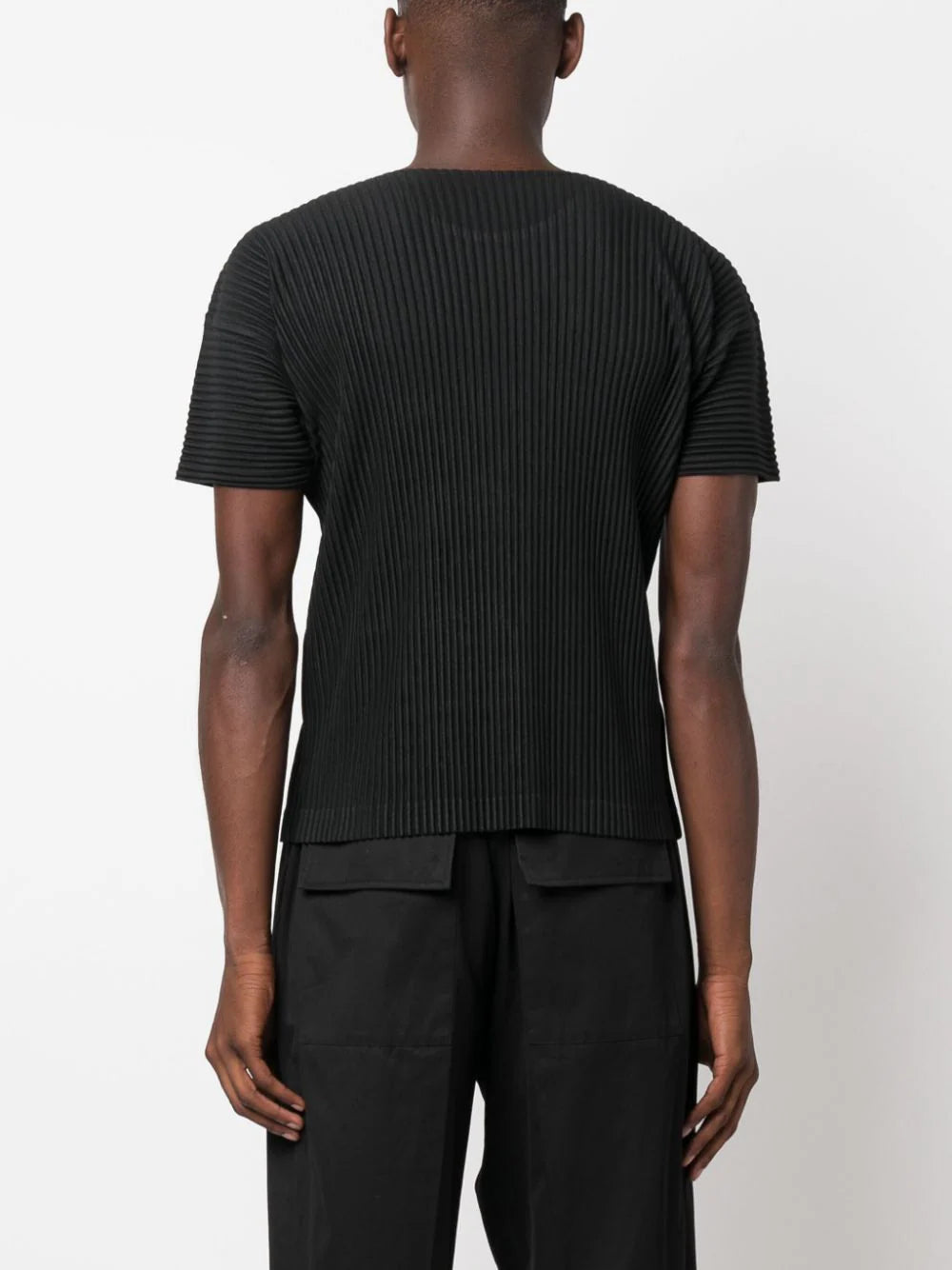 Issey Miyake Homme Plisse shirt - AW23 Pleated Short Sleeve Shirt black
