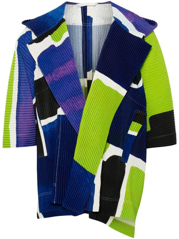 Issey Miyake Homme Plisse - Landscape Blouson Jacket in Blue