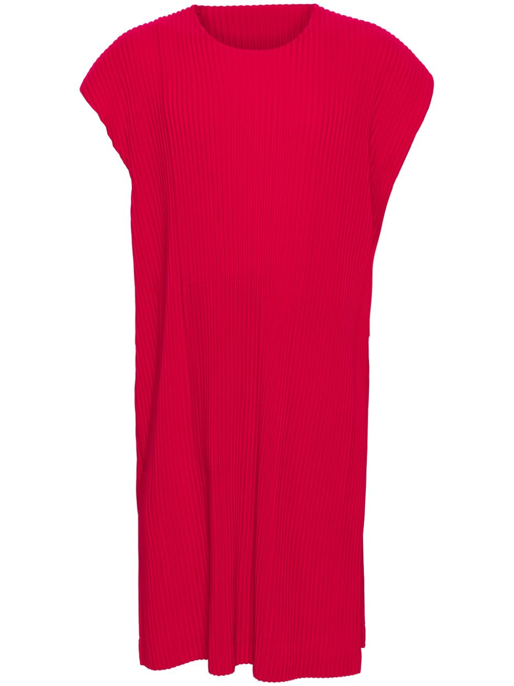 Issey Miyake Homme Plisse - Rectangle T-Shirt in Cherry Red 