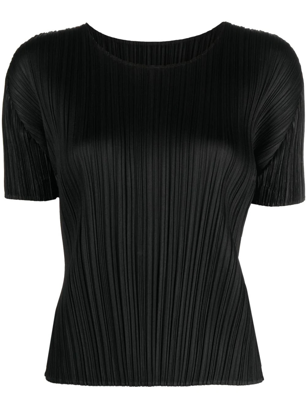 Issey Miyake Pleats Please - short sleeves top in black - 1