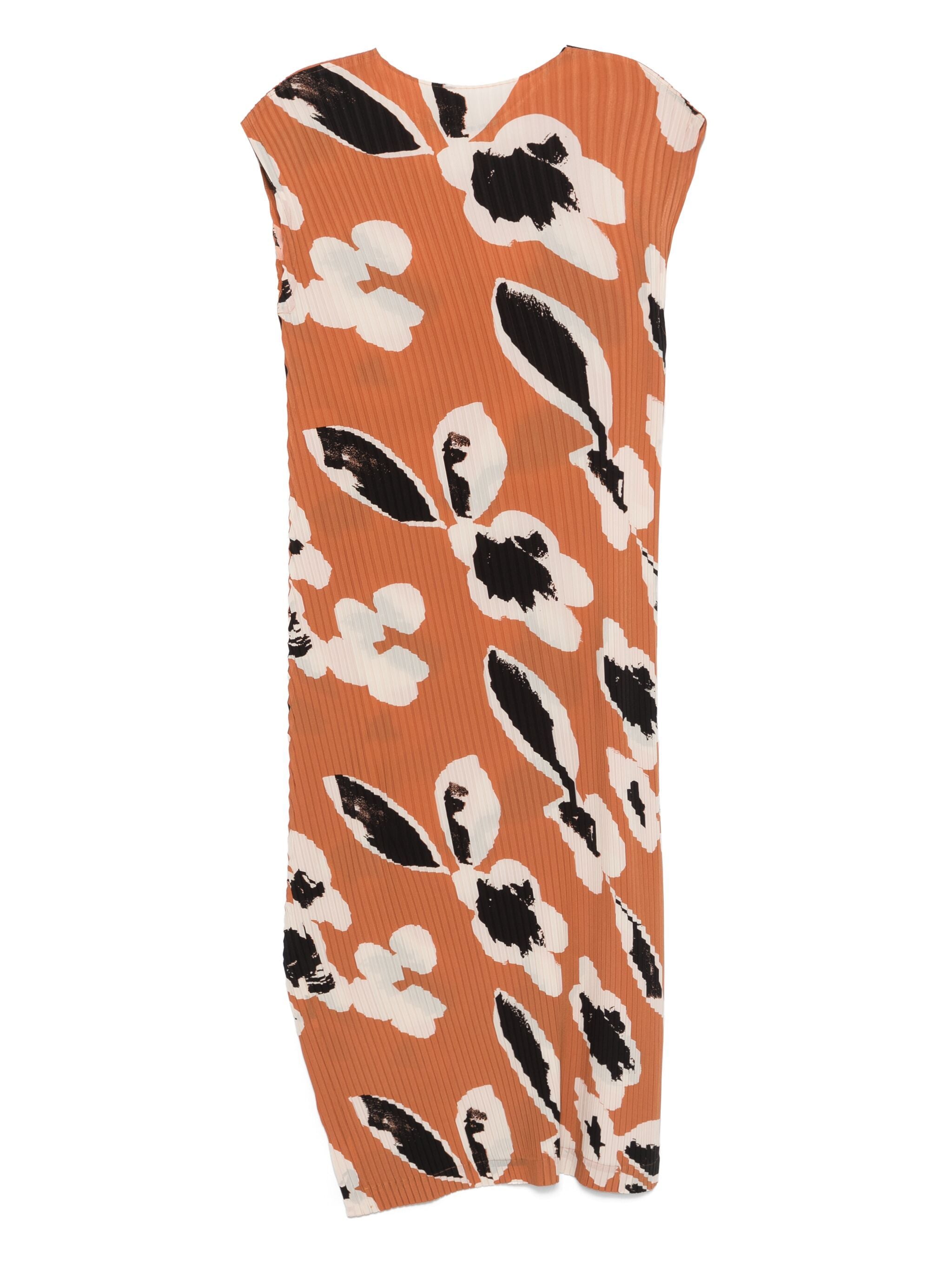 Vigor Pleats Dress in Brown-Hued from Issey Miyake
