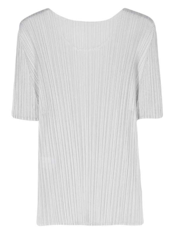 Issey Miyake Pleats Please | AW23 Drop 2 Short Sleeve Top in Light Grey