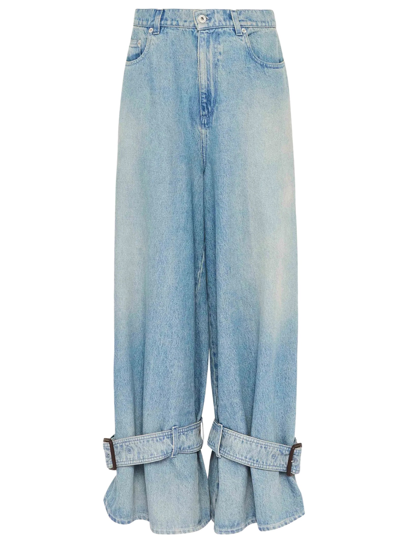 Buckled Cuff Jeans in Light Blue from J.W. Anderson