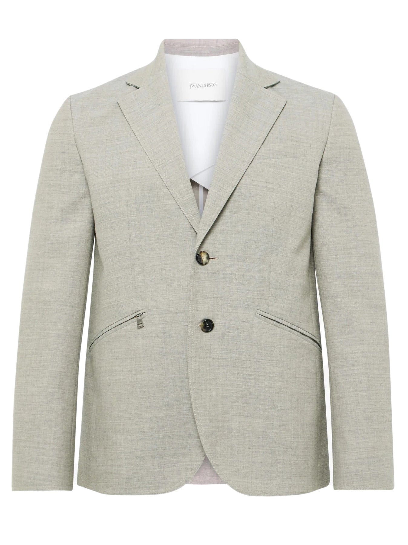 Light gray checkered blazer from JW Anderson on a white background