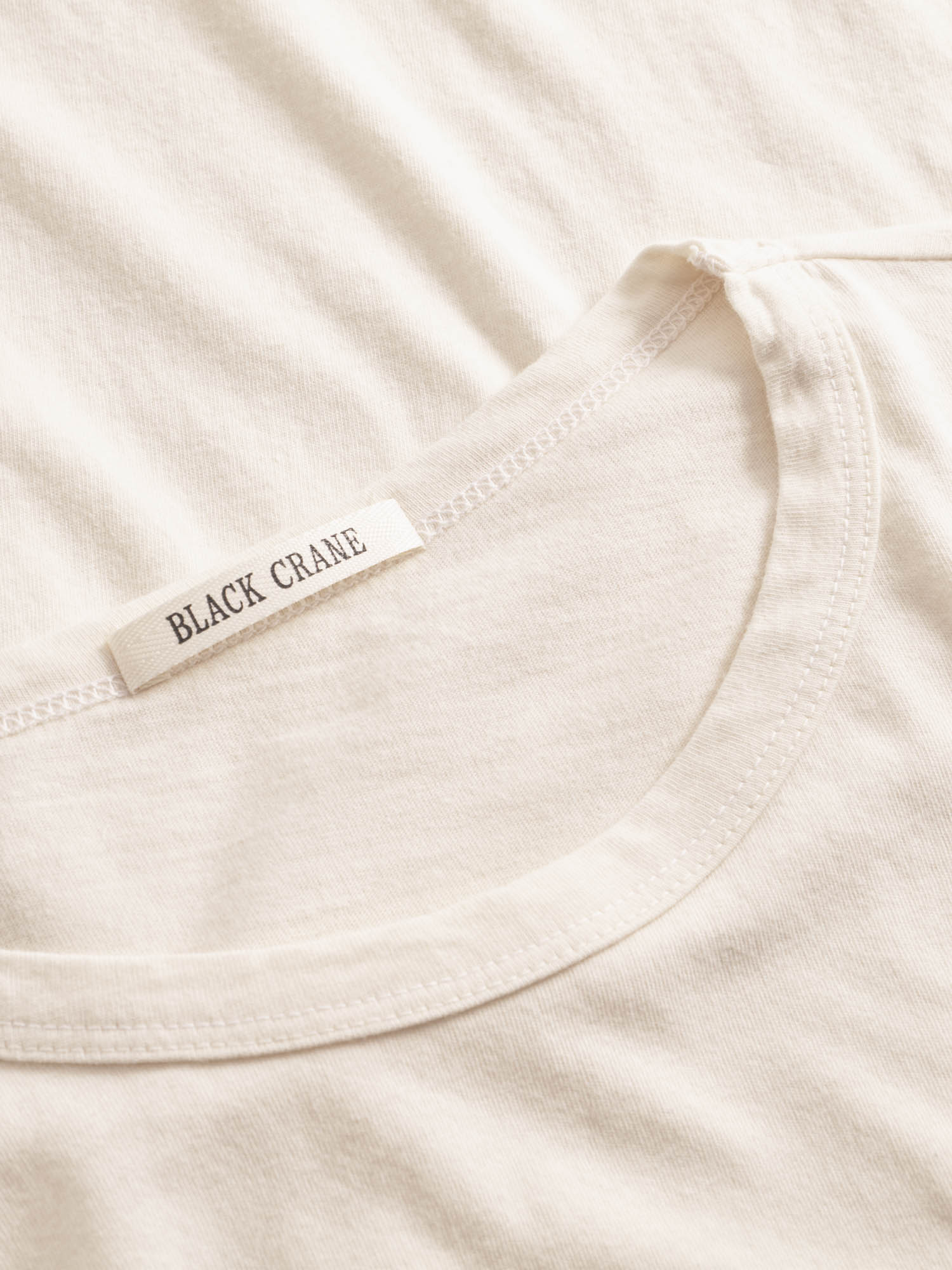 Black Crane - Loose Longsleeve Tee in Ivory