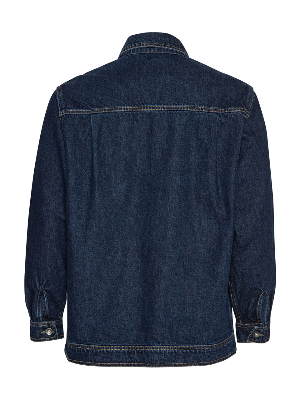 Henrik Vibskov Mads Jacket in Rinse Denim product back view
