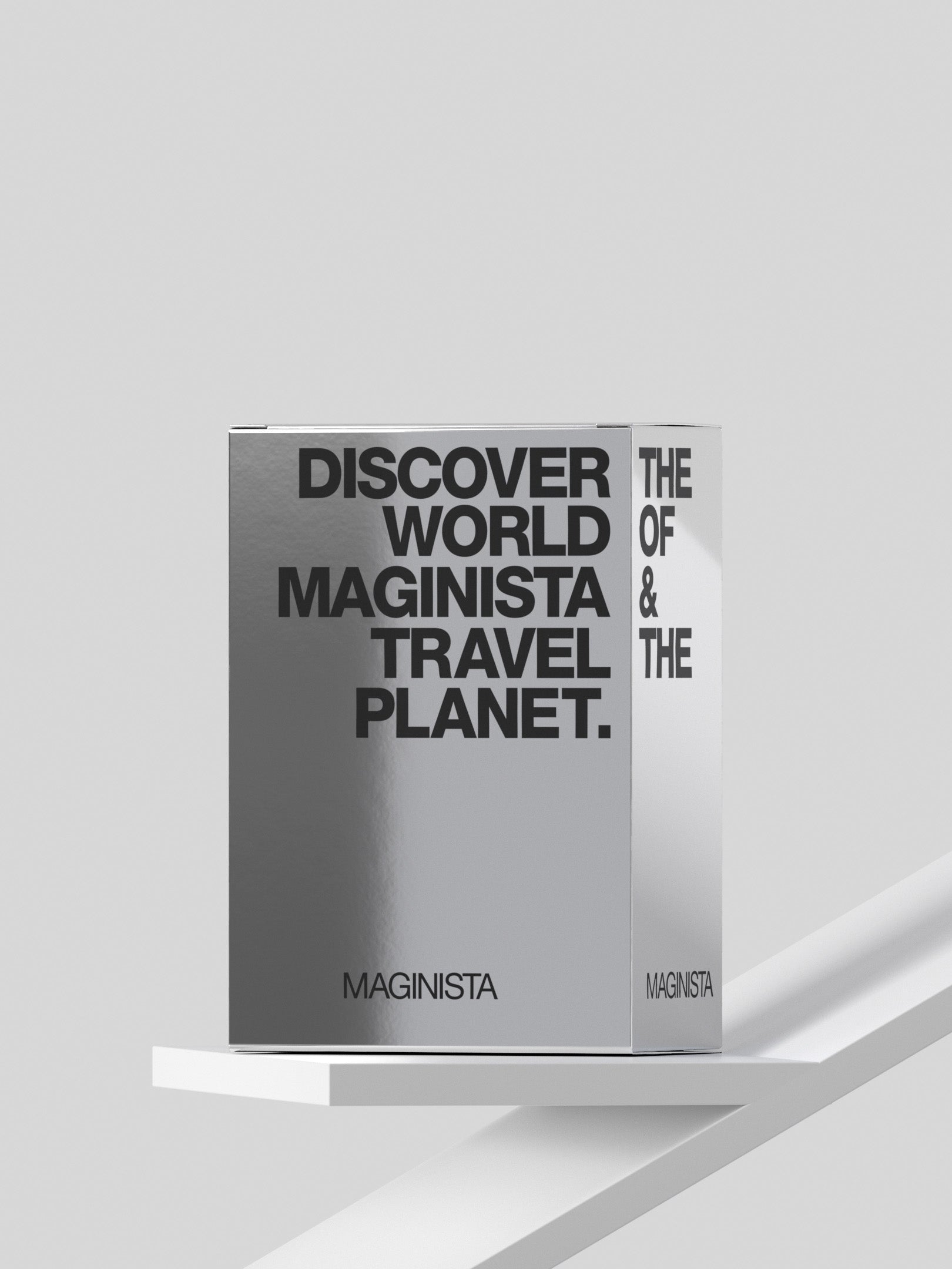 MAGINISTA travel product packaging on a light gray background
