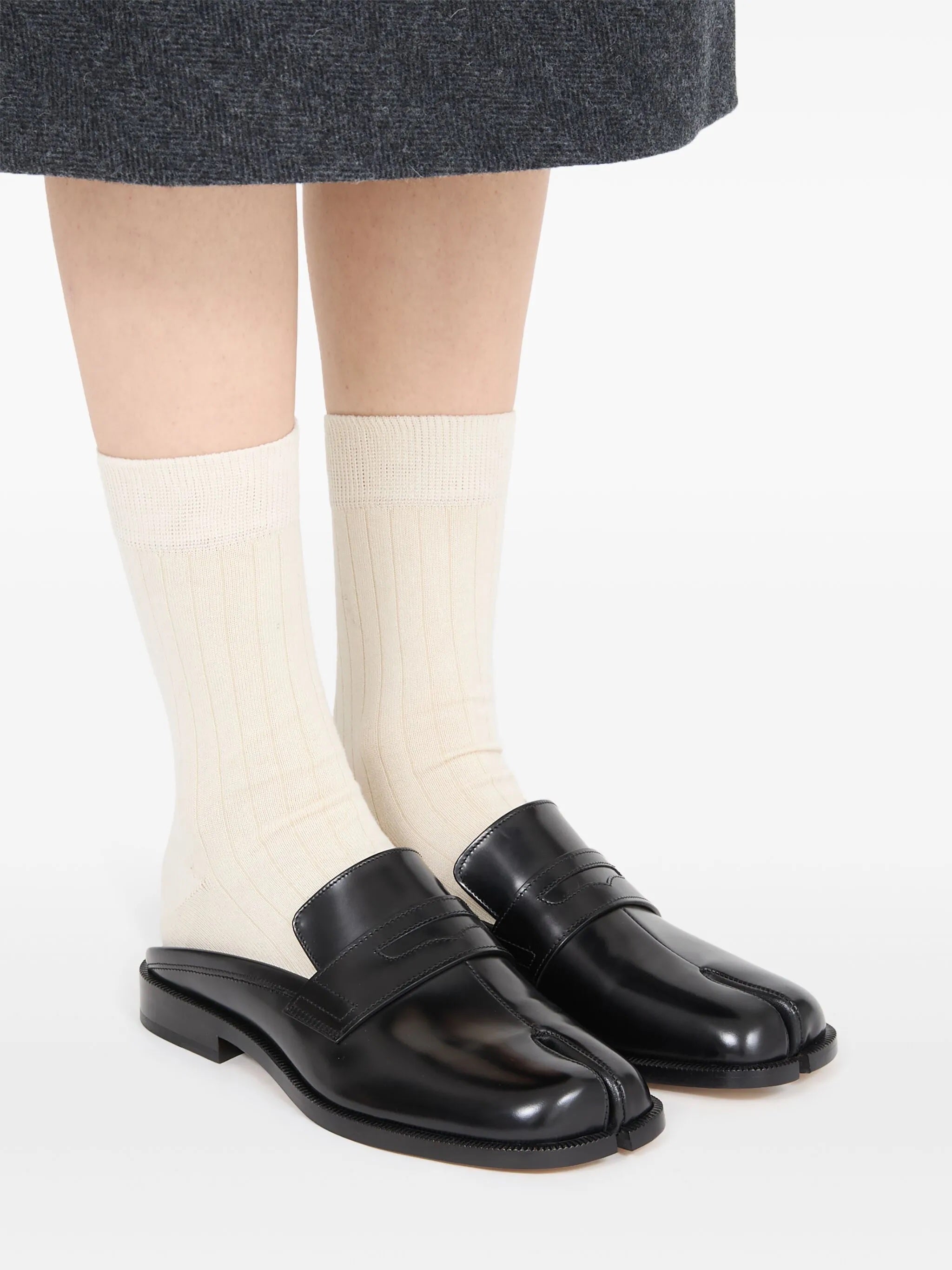 Female Tabi City Loafer Mules - Black-[-Maison Margiela-6