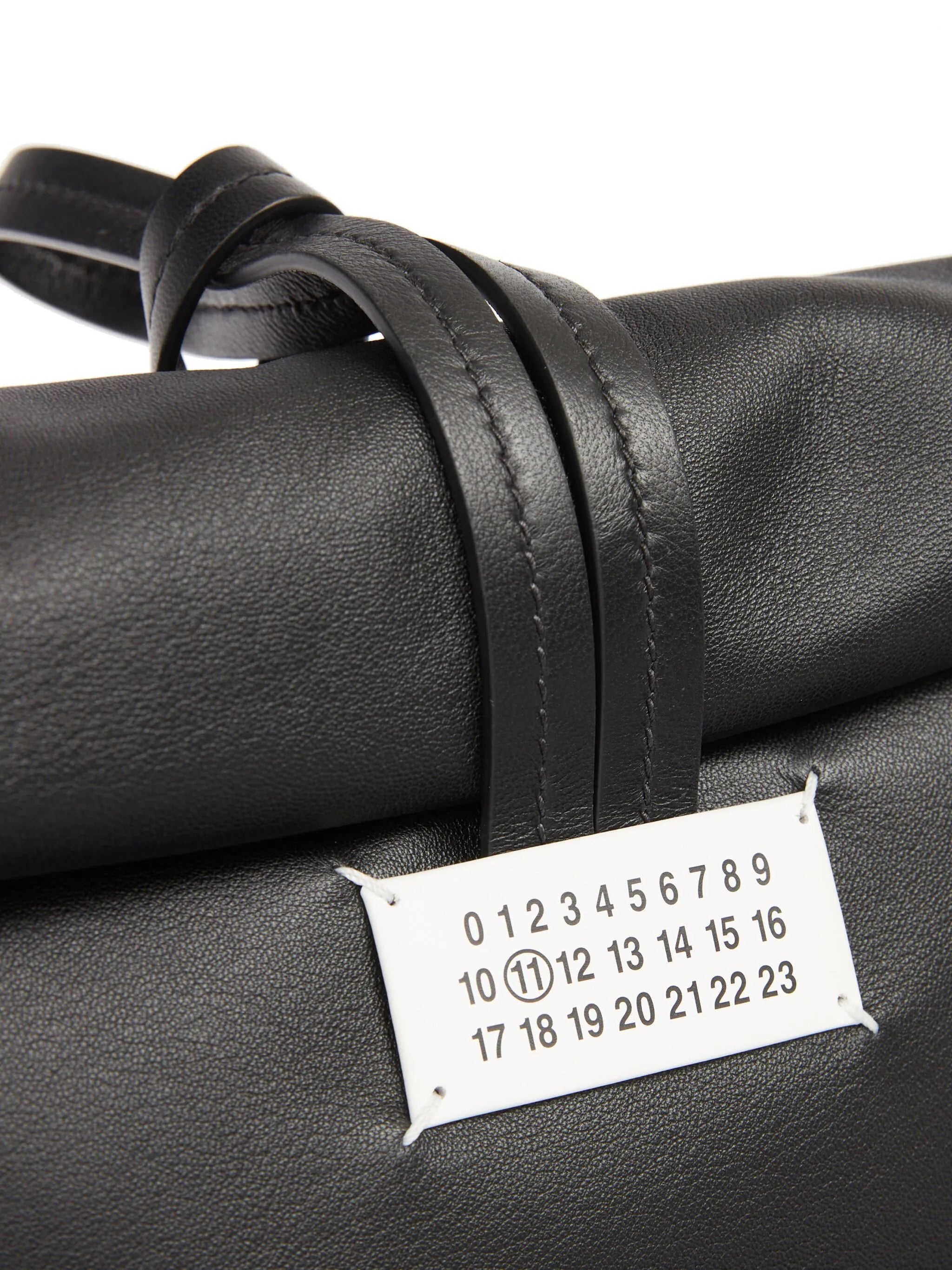 Maison Margiela - leather clutch bag in black - 6