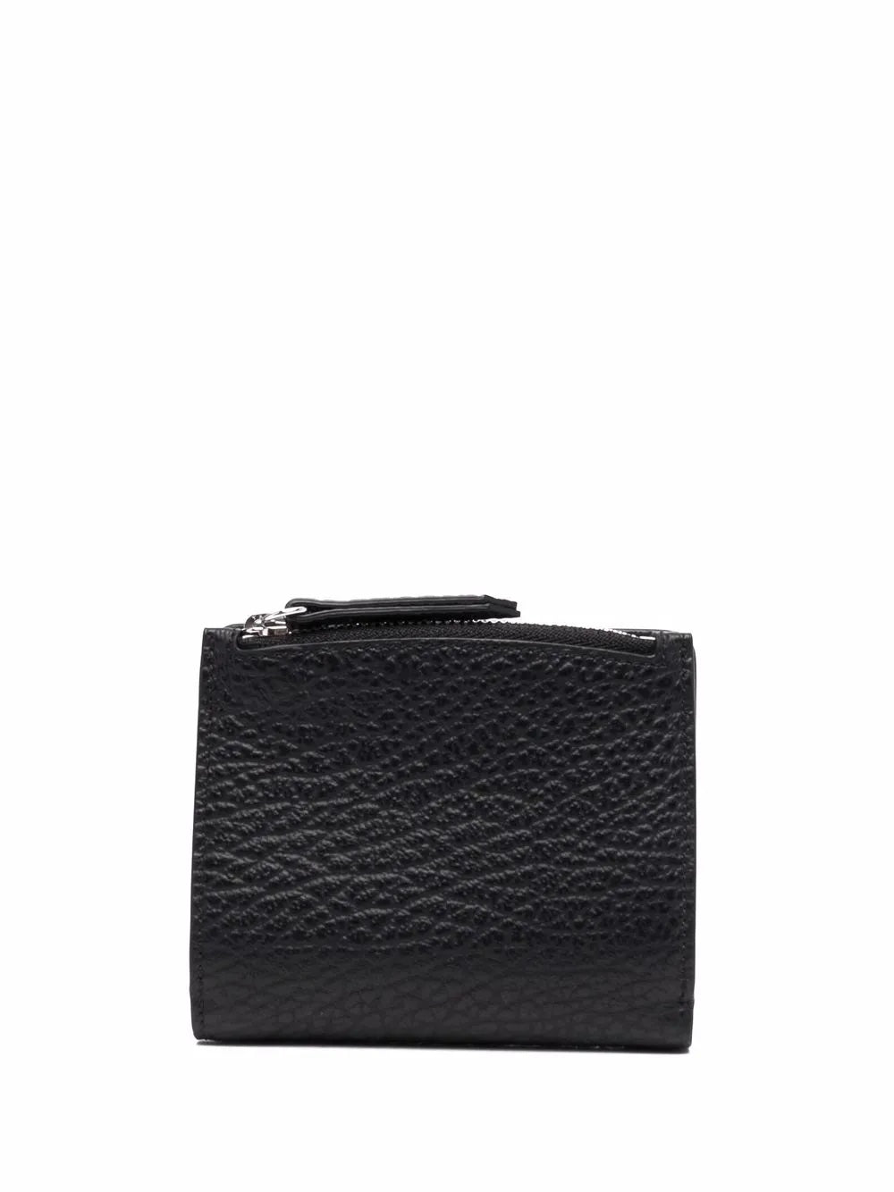 Leather Flap Wallet - Black-[-Maison Margiela-3
