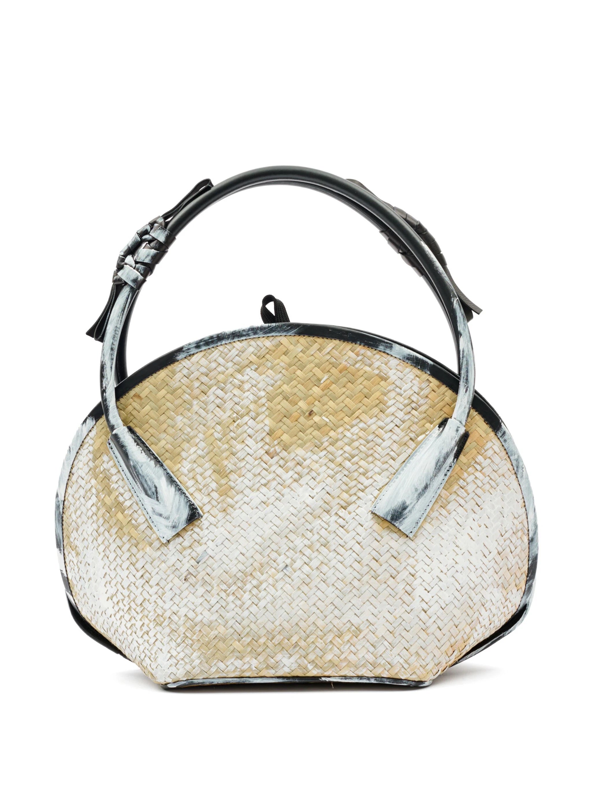 Maison Margiela - medium fortune bag in natural, black and white - 2