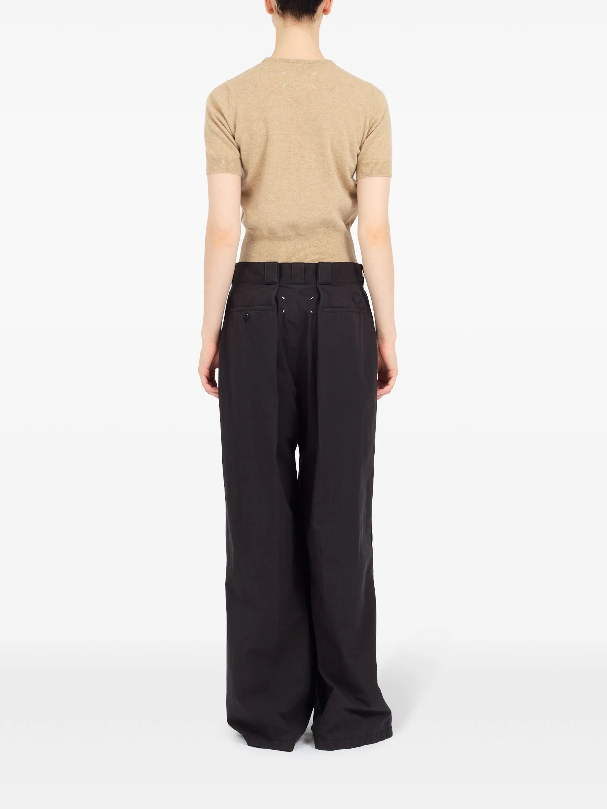 AVP Straight Leg Pants in Black from Maison Margiela