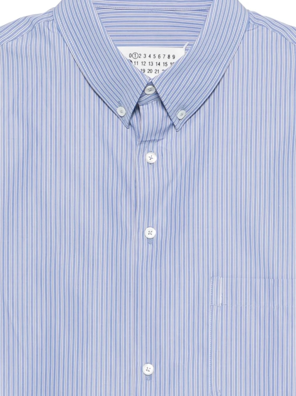 Short-Sleeved Shirt - Blue/Khaki Stripe