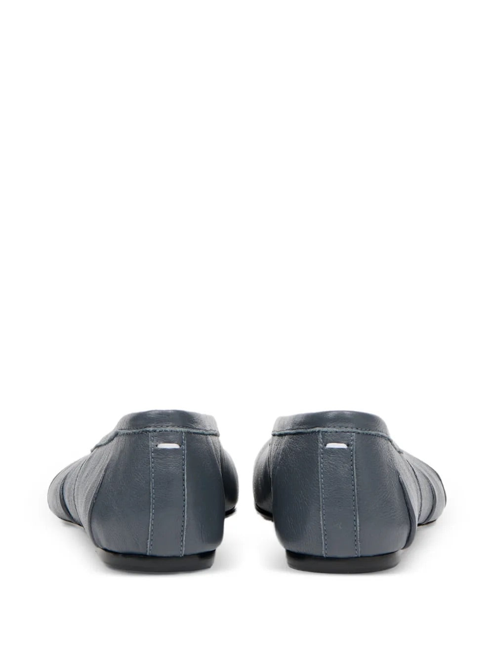 Maison Margiela Pleated Ballerina Tabi in Grey, back view.